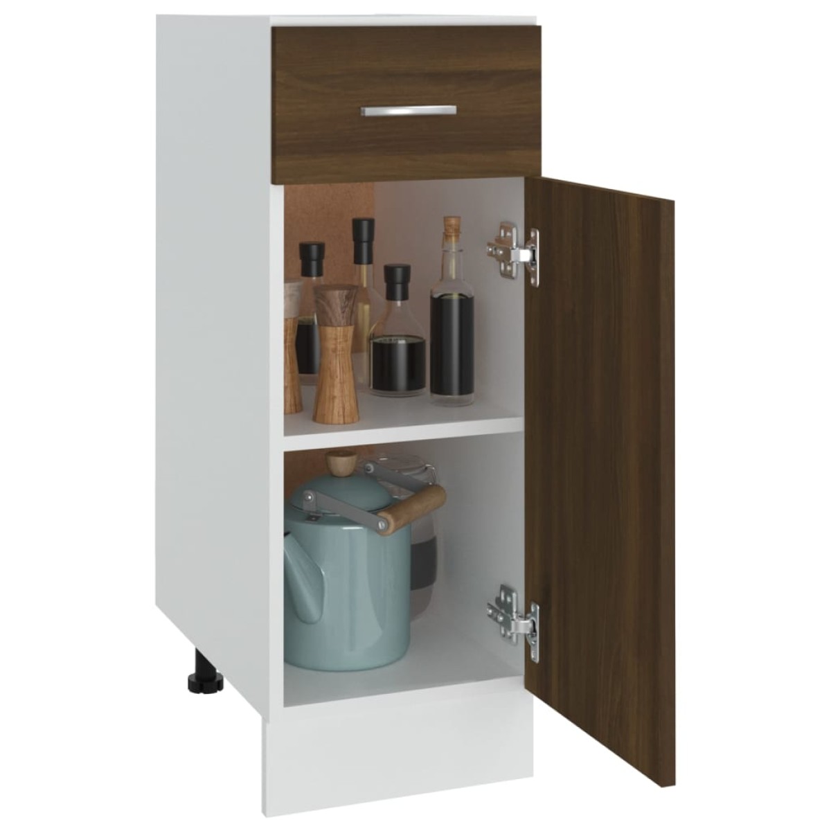vidaXL Έπιπλο Με Συρτάρι Καφέ Δρυς 30 x 46 x 81,5 εκ. Επεξεργ. Ξύλο