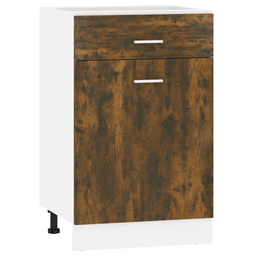 vidaXL Ντουλάπι με Συρτάρια "Lyon" Καπνιστή Δρυς 50x46x81,5 εκ. από Τεχνητό Ξύλο