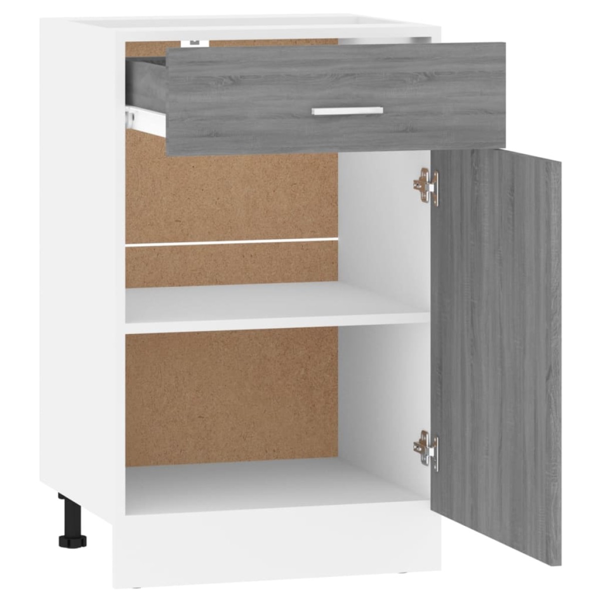 vidaXL Έπιπλο Με Συρτάρι Γκρι Sonoma 50x46x81,5 εκ. Επεξεργ. Ξύλο