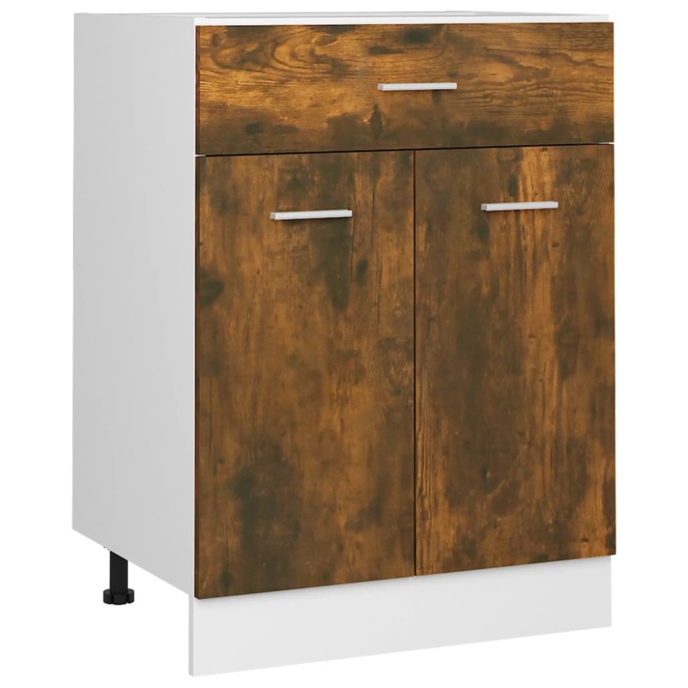 vidaXL Ντουλάπι με Συρτάρια "Lyon" Καπνιστή Δρυς 60x46x81,5 εκ. από Τεχνητό Ξύλο