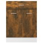 vidaXL Έπιπλο Με Συρτάρι Καπνιστή Δρυς 60x46x81,5 εκ. Επεξεργ. Ξύλο