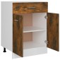 vidaXL Έπιπλο Με Συρτάρι Καπνιστή Δρυς 60x46x81,5 εκ. Επεξεργ. Ξύλο