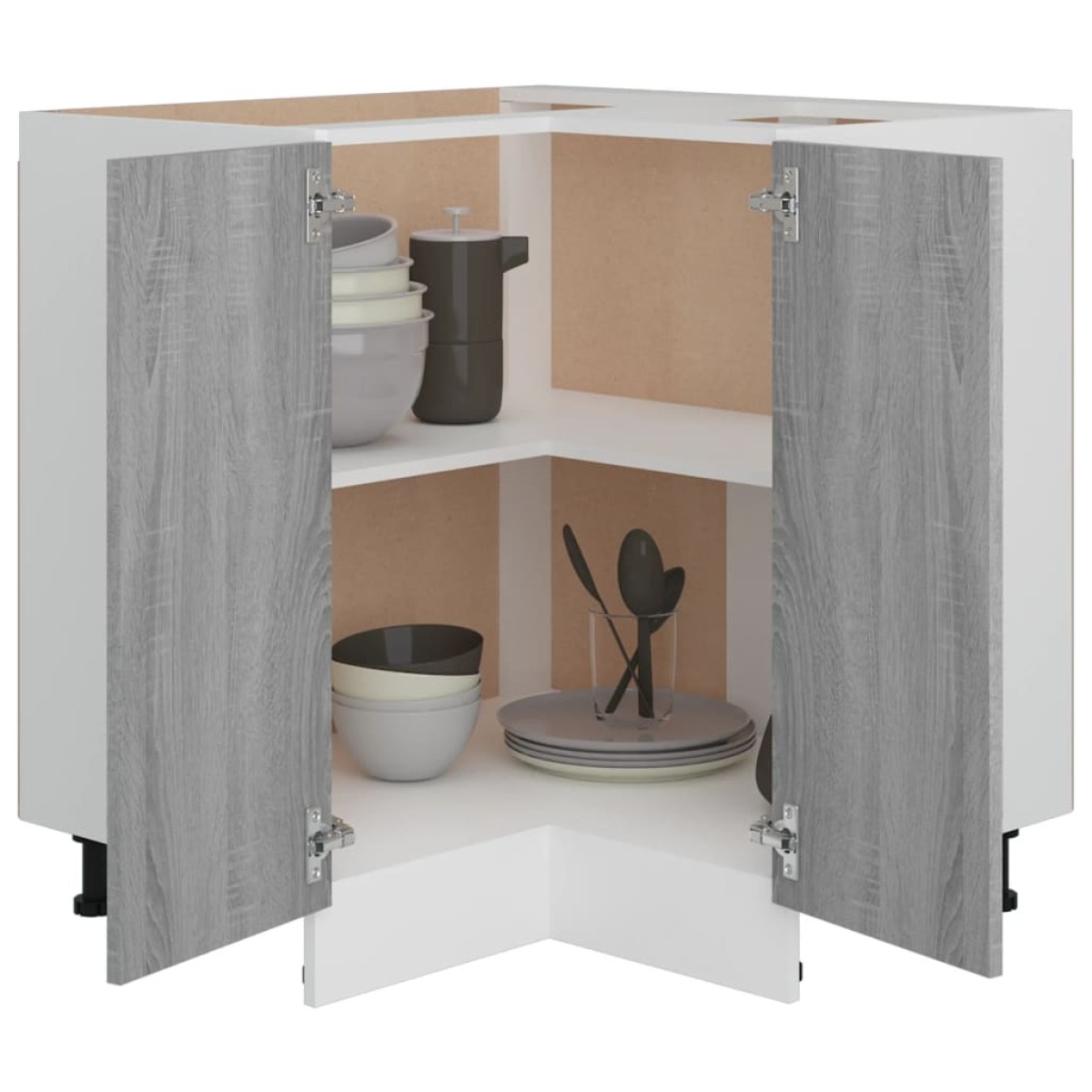 vidaXL Ντουλάπι Κουζίνας Γκρι sonoma75,5x75,5x80,5εκ. Επεξεργ. Ξύλο