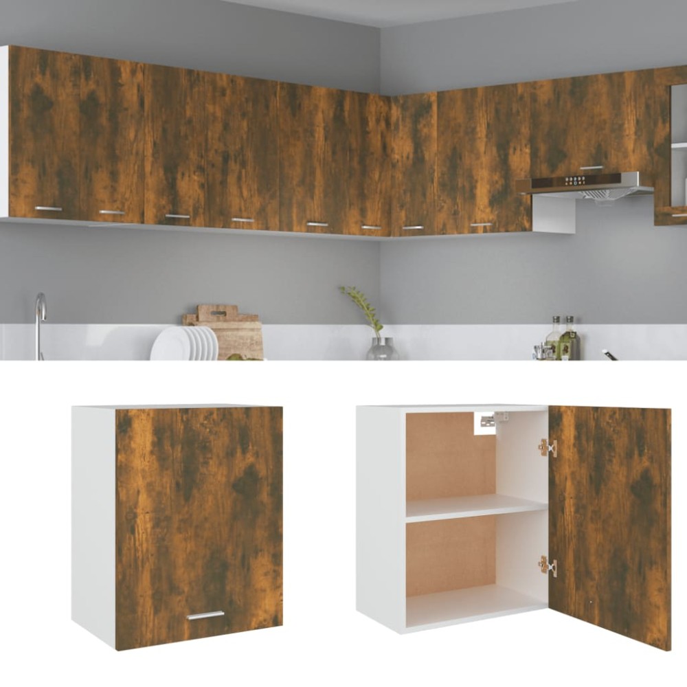 vidaXL Κρεμαστό Ντουλάπι "Lyon" Καπνιστή Δρυς 50x31x60 εκ. από Τεχνητό Ξύλο