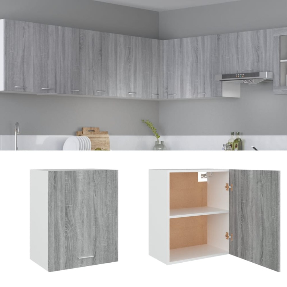 vidaXL Κρεμαστό Ντουλάπι "Lyon" Γκρι Sonoma 50x31x60 εκ. από Τεχνητό Ξύλο