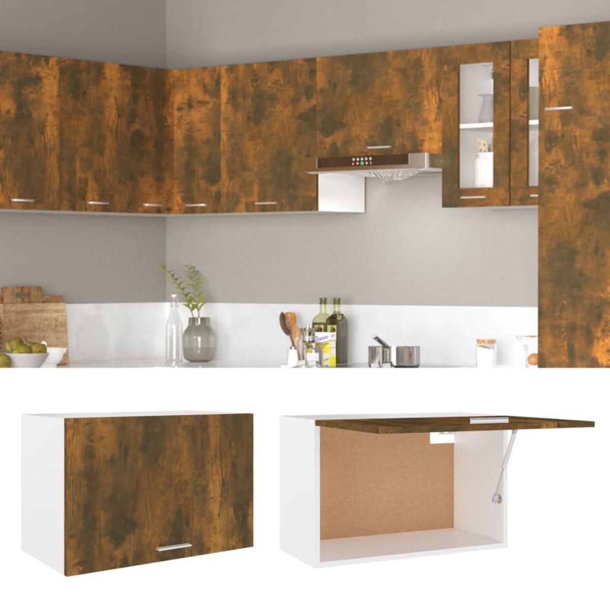 vidaXL Ντουλάπι Κρεμαστό Καπνιστή Δρυς 60x31x40 εκ. Επεξεργασμένο Ξύλο