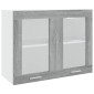 vidaXL Κρεμαστό Ντουλάπι Γυάλινο Γκρι Sonoma 80x31x60 εκ. Επεξ. Ξύλο