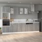 vidaXL Κρεμαστό Ντουλάπι Γυάλινο Γκρι Sonoma 80x31x60 εκ. Επεξ. Ξύλο
