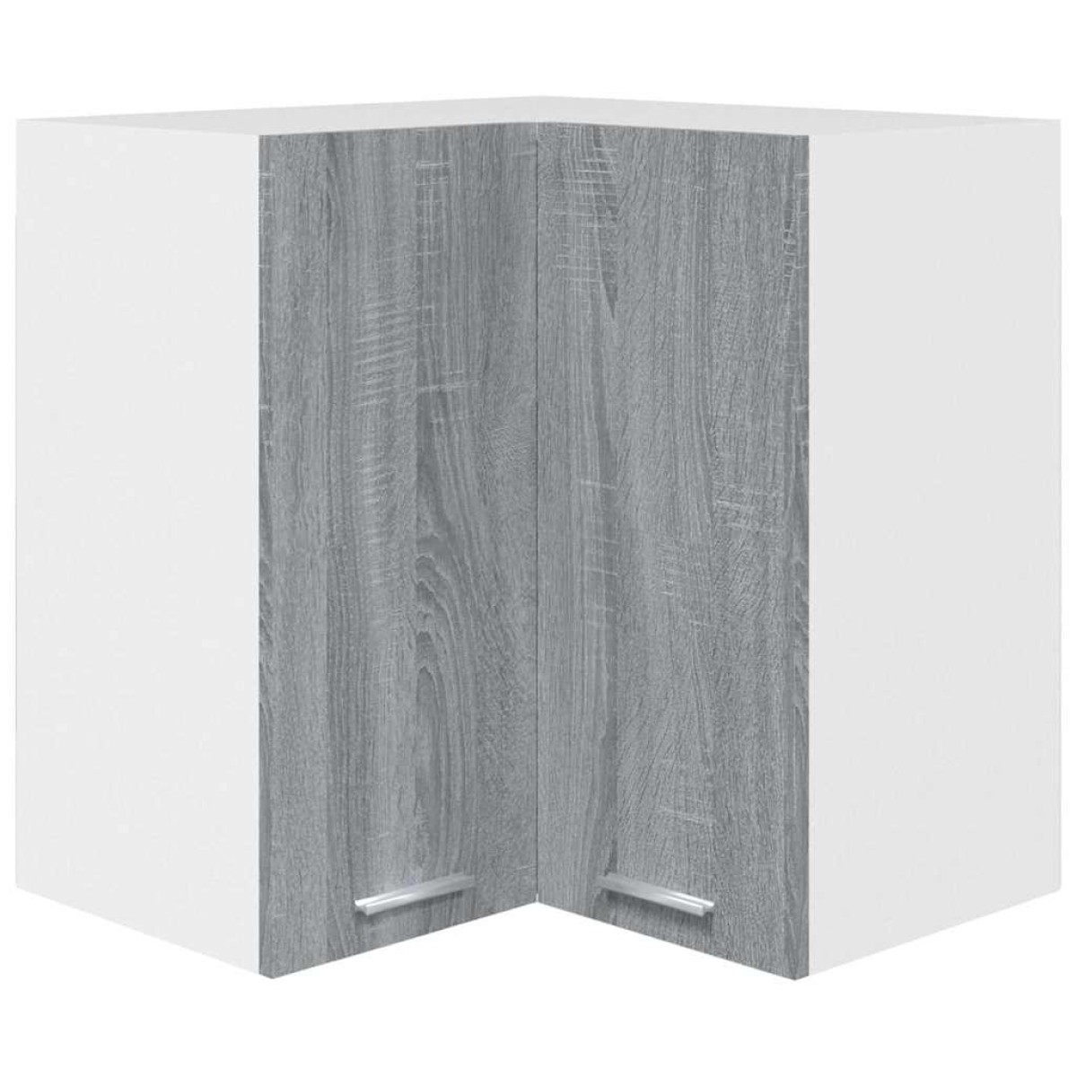 vidaXL Ντουλάπι Κρεμαστό Γωνιακό Γκρι Sonoma 57x57x60 εκ. Επεξ. Ξύλο