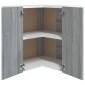 vidaXL Ντουλάπι Κρεμαστό Γωνιακό Γκρι Sonoma 57x57x60 εκ. Επεξ. Ξύλο