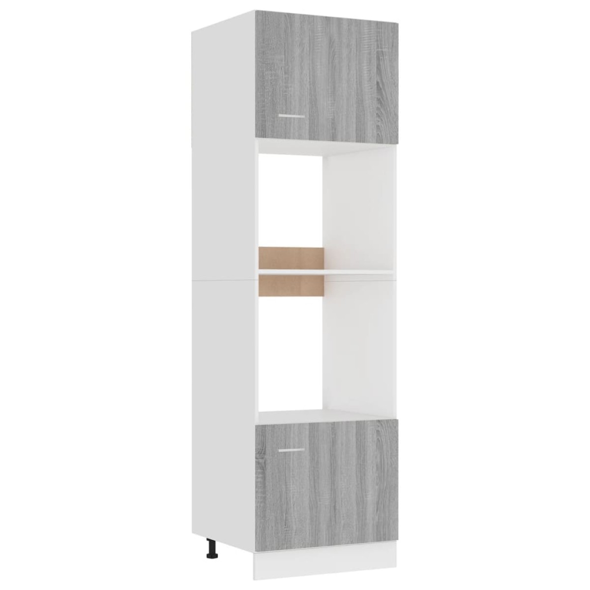 vidaXL Ντουλάπι Φ. Μικροκιμάτων Γκρι Sonoma 60x57x207εκ. Επεξ. Ξύλο