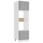 vidaXL Ντουλάπι Φ. Μικροκιμάτων Γκρι Sonoma 60x57x207εκ. Επεξ. Ξύλο