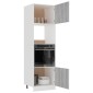 vidaXL Ντουλάπι Φ. Μικροκιμάτων Γκρι Sonoma 60x57x207εκ. Επεξ. Ξύλο