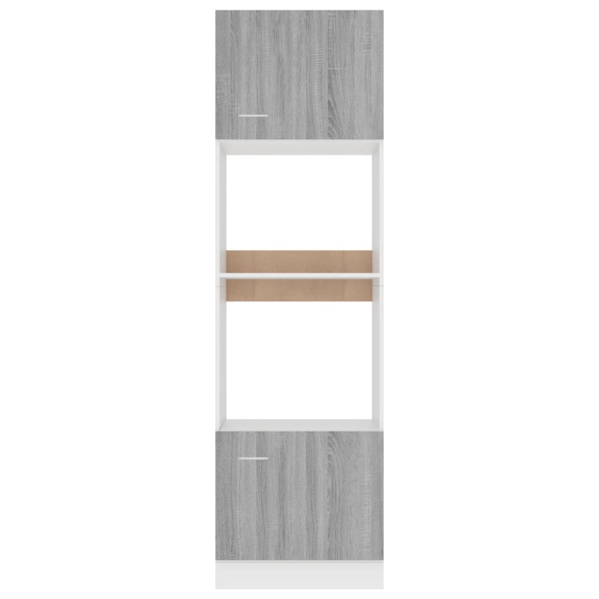 vidaXL Ντουλάπι Φ. Μικροκιμάτων Γκρι Sonoma 60x57x207εκ. Επεξ. Ξύλο