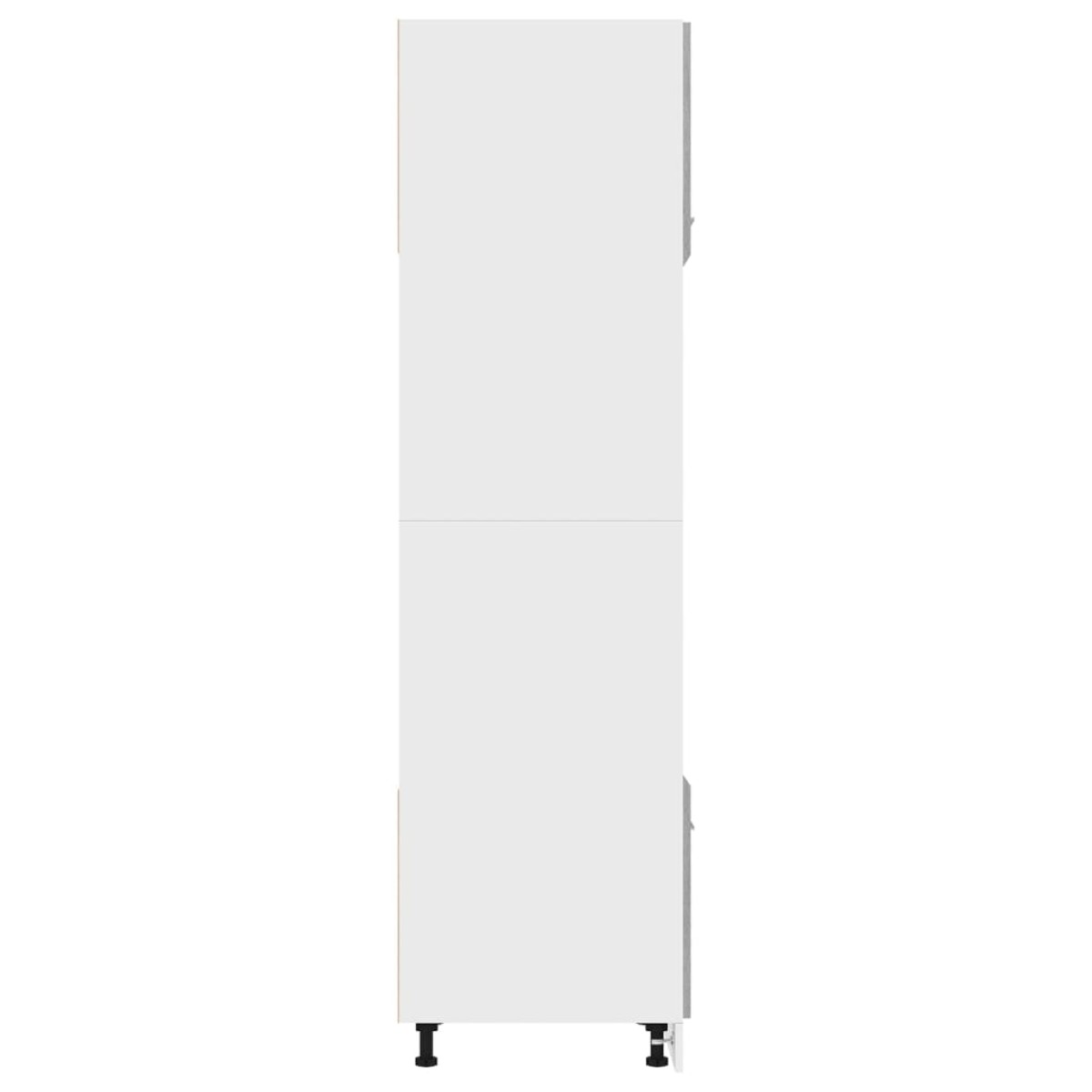 vidaXL Ντουλάπι Φ. Μικροκιμάτων Γκρι Sonoma 60x57x207εκ. Επεξ. Ξύλο