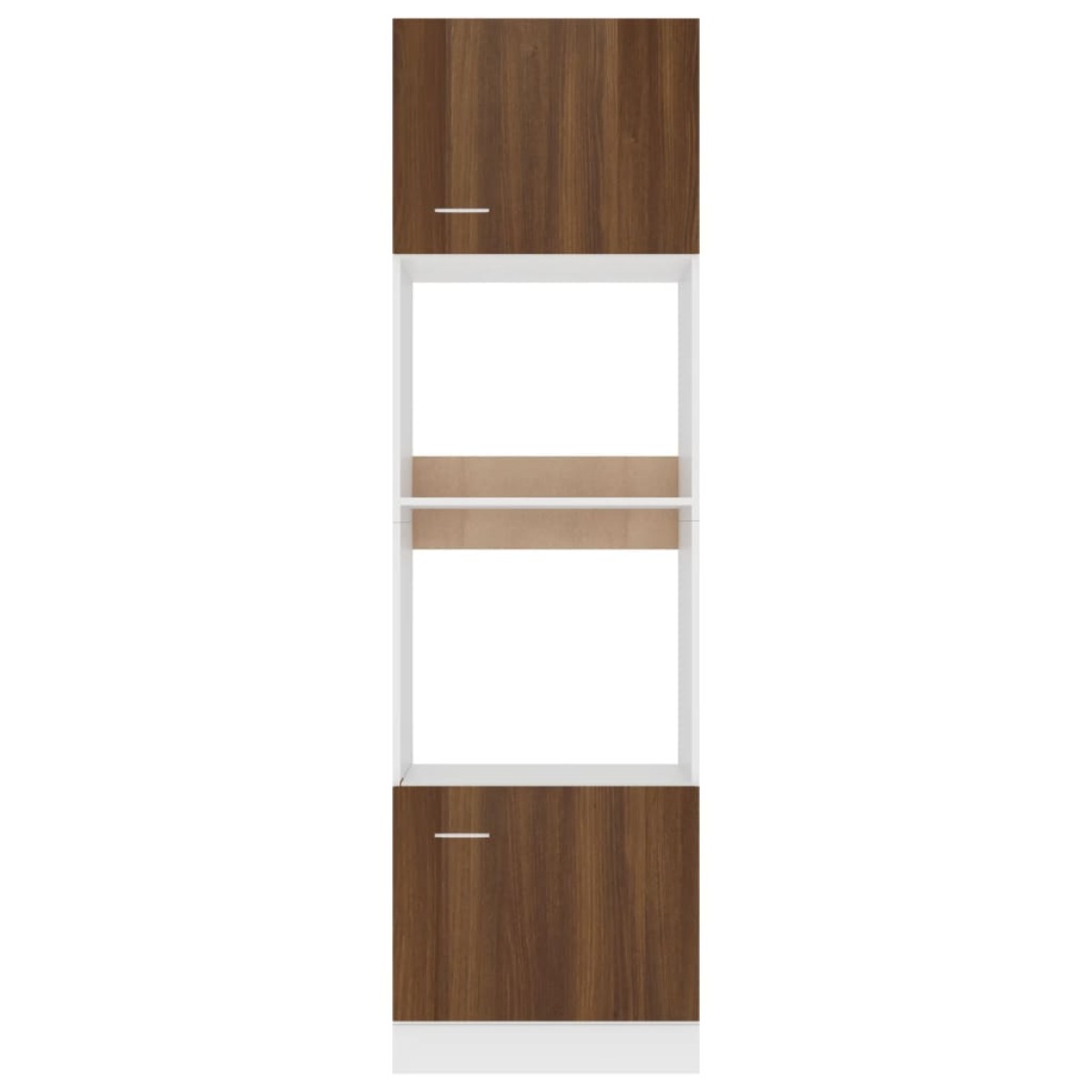 vidaXL Ντουλάπι Φ. Μικροκιμάτων Καφέ Δρυς 60x57x207εκ. Επεξ. Ξύλο