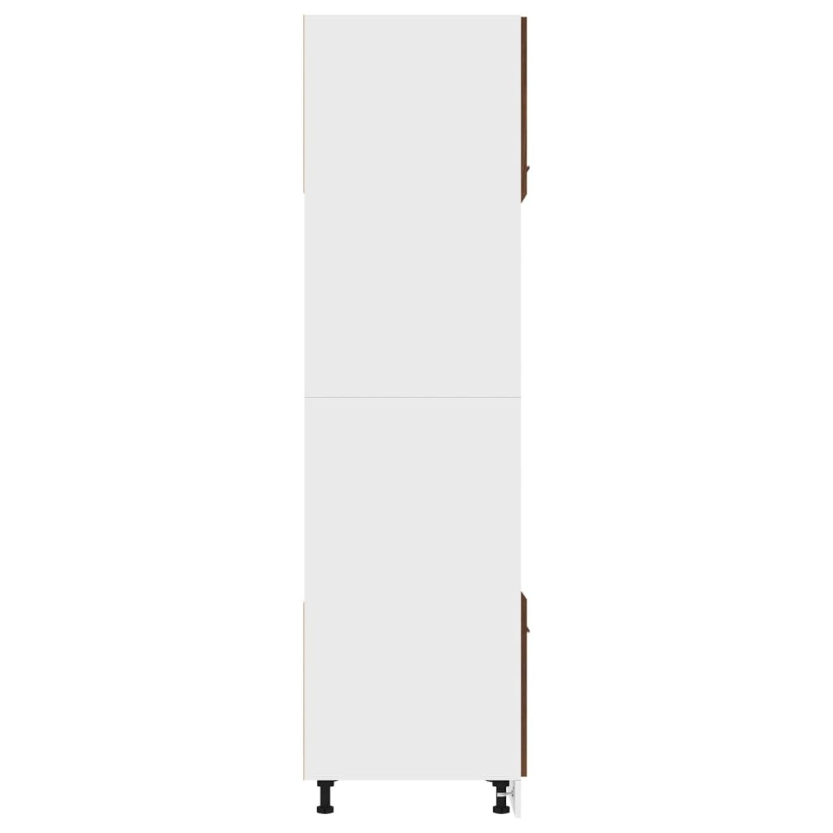 vidaXL Ντουλάπι Φ. Μικροκιμάτων Καφέ Δρυς 60x57x207εκ. Επεξ. Ξύλο