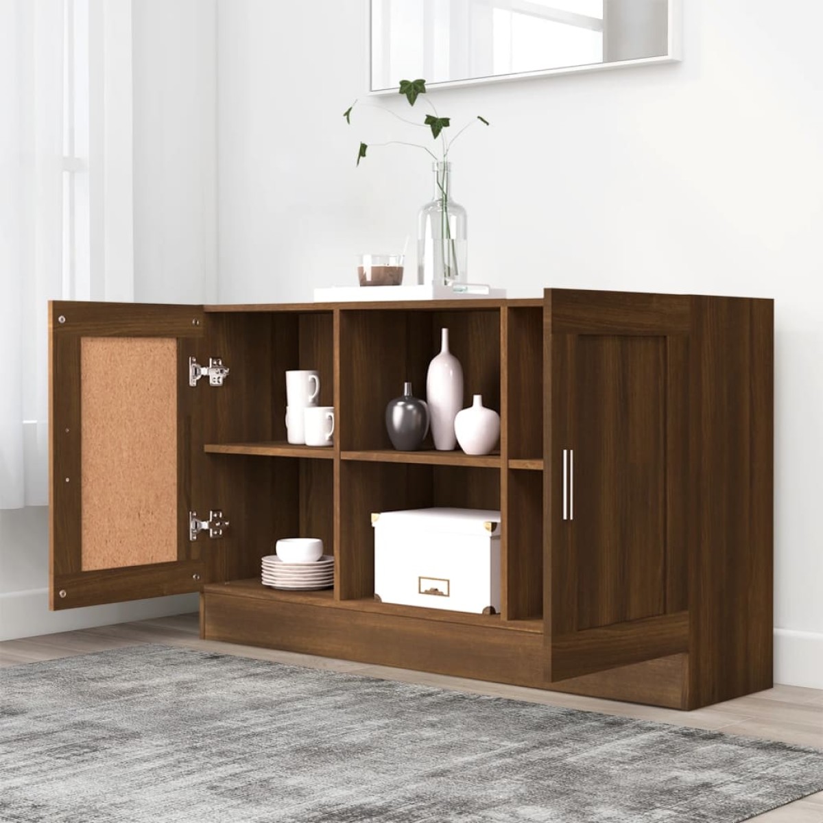 vidaXL Μπουφές Καφέ Δρυς 120 x 30,5 x 70 εκ. από Επεξεργασμένο Ξύλο