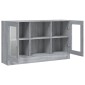 vidaXL Βιτρίνα Γκρι Sonoma 120x30,5x70 εκ. από Επεξεργασμένο Ξύλο