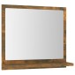 vidaXL Καθρέφτης Μπάνιου Καπνιστή Δρυς 40x10,5x37 εκ. Επεξεργ. Ξύλο