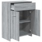 vidaXL Ντουλάπι Μπάνιου Γκρι Sonoma 60x33x80 εκ. Επεξεργασμένο Ξύλο
