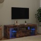 vidaXL Έπιπλο Τηλεόρασης με LED Καπνιστή Δρυς 120x35x40 εκ.