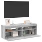 vidaXL Έπιπλα Τηλεόρασης με LED 2 τεμ. Γκρι Sonoma 60 x 35 x 40 εκ.