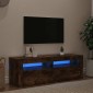 vidaXL Έπιπλο Τηλεόρασης με LED Καπνιστή Δρυς 120 x 35 x 40 εκ.