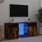 vidaXL Έπιπλο Τηλεόρασης με LED Καπνιστή Δρυς 120 x 30 x 50 εκ.