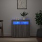 vidaXL Μπουφές με LED Γκρι Sonoma 80x35x75 εκ.