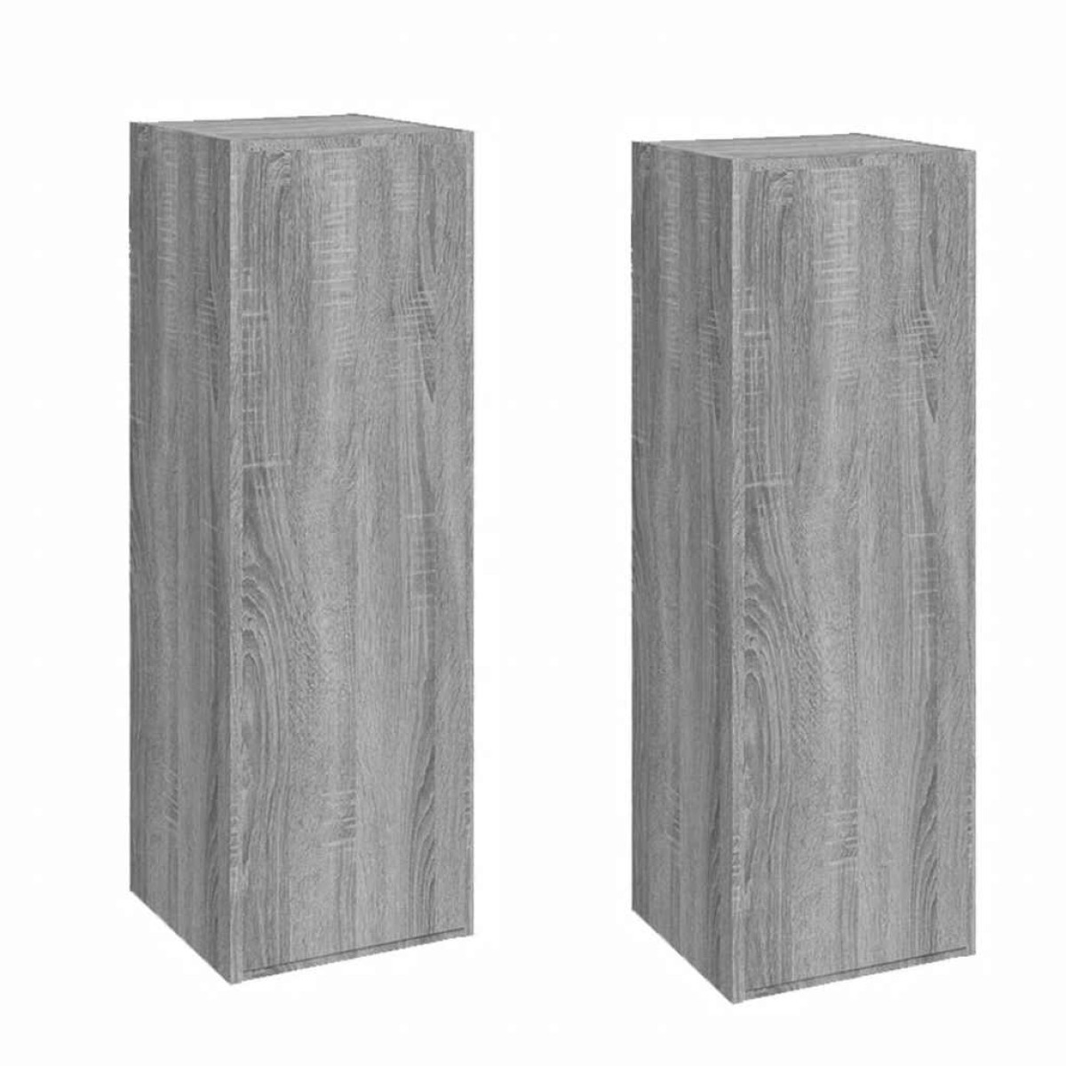 vidaXL Έπιπλα Τηλεόρασης 2 τεμ. Γκρι Sonoma30,5x30x90 εκ. Επεξ. Ξύλο