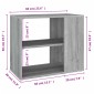 vidaXL Βοηθητικό Έπιπλο6 Γκρι Sonoma 80x30x50 εκ. από Επεξεργ. Ξύλο