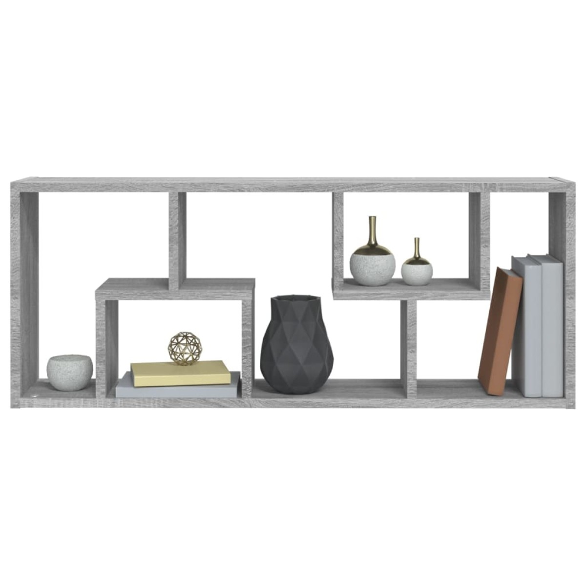 vidaXL Ραφιέρα Τοίχου Γκρι Sonoma 36x16x90εκ. Επεξεργασμένο Ξύλο