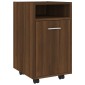 vidaXL Ντουλάπι με Ροδάκια Καφέ Δρυς 33x38x60 εκ. Επεξεργασμένο ξύλο