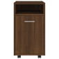 vidaXL Ντουλάπι με Ροδάκια Καφέ Δρυς 33x38x60 εκ. Επεξεργασμένο ξύλο