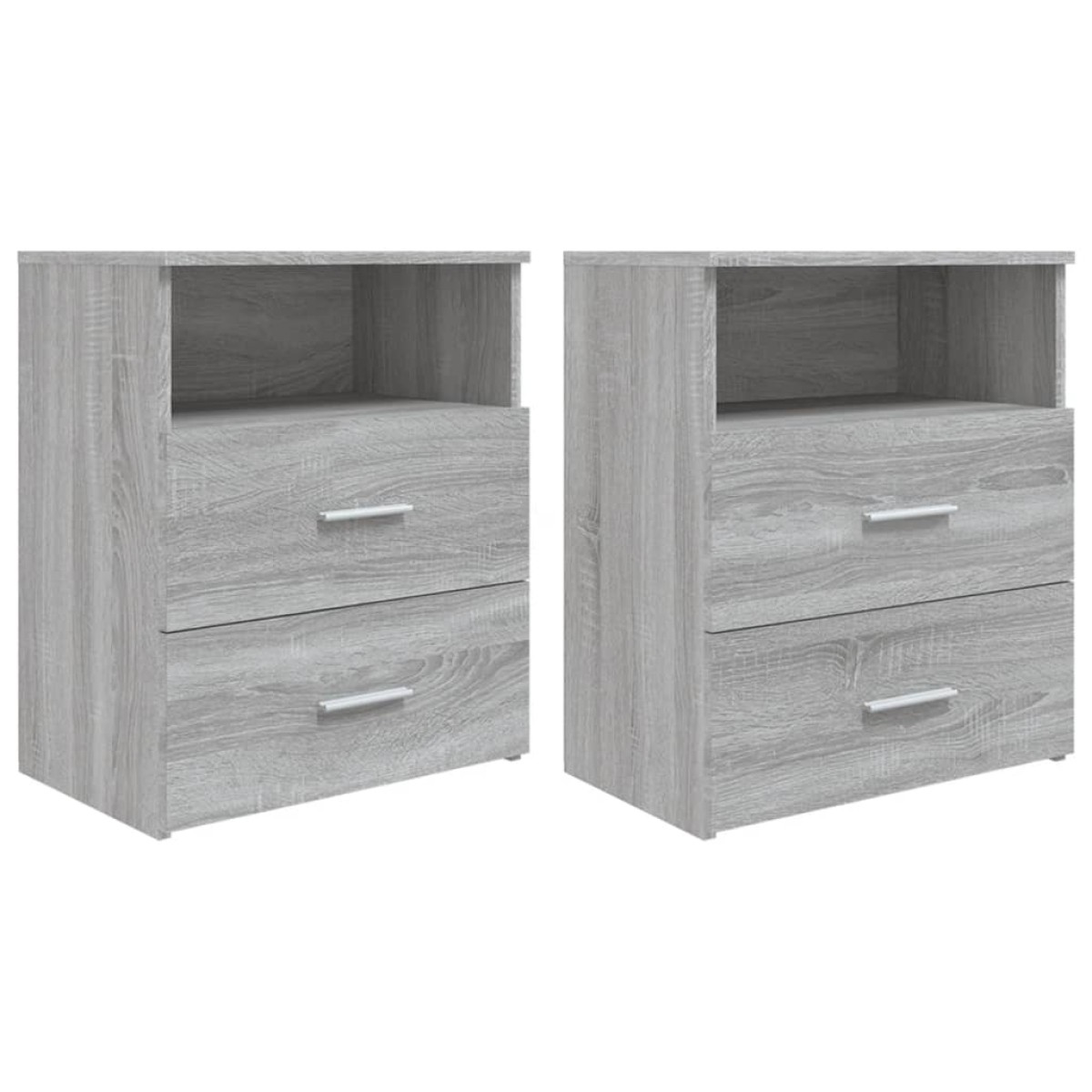 vidaXL Κομοδίνα 2 τεμ. Γκρι Sonoma 50 x 32 x 60 εκ.