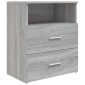 vidaXL Κομοδίνα 2 τεμ. Γκρι Sonoma 50 x 32 x 60 εκ.