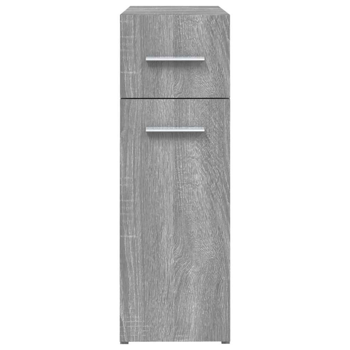 vidaXL Συρταριέρα Γενικής Χρήσης Γκρι Sonoma 20x45,5x60 εκ. Επεξ. Ξύλο