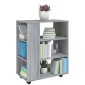 vidaXL Ντουλάπι Με Ροδάκια Γκρι Sonoma 60 x 35 x 75 εκ. Επεξεργ. Ξύλο