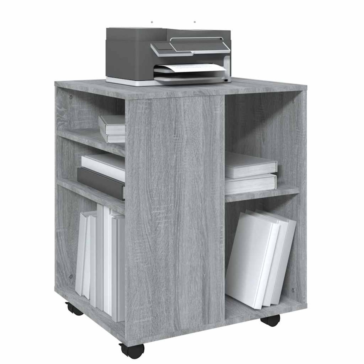 vidaXL Ντουλάπι Με Ροδάκια Γκρι Sonoma 60 x 53 x 72 εκ. Επεξεργ. Ξύλο