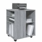 vidaXL Ντουλάπι Με Ροδάκια Γκρι Sonoma 60 x 53 x 72 εκ. Επεξεργ. Ξύλο