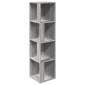 vidaXL Γωνιακό Έπιπλο Γκρι Sonoma 33x33x132 εκ. από Επεξεργ. Ξύλο