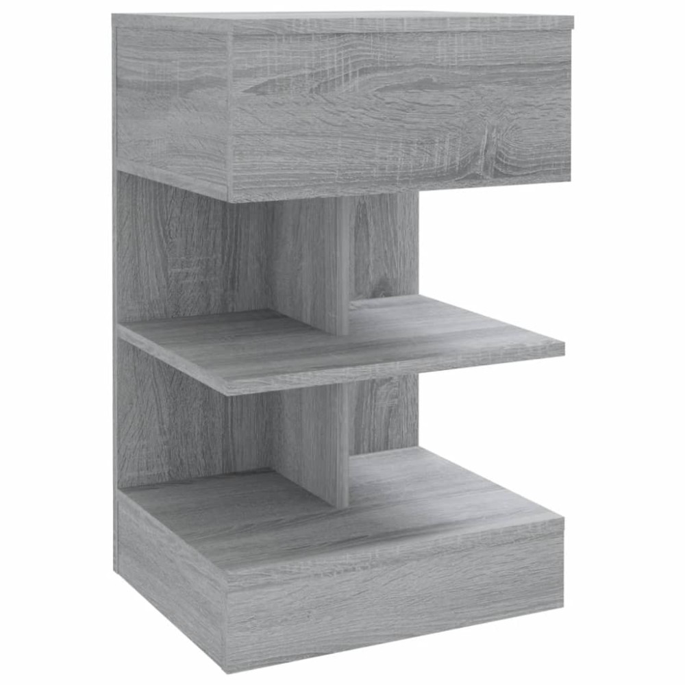 vidaXL Κομοδίνο Γκρι Sonoma 40 x 35 x 65 εκ. από Επεξεργασμένο Ξύλο