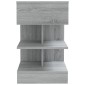 vidaXL Κομοδίνο Γκρι Sonoma 40 x 35 x 65 εκ. από Επεξεργασμένο Ξύλο