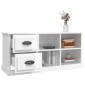 vidaXL Έπιπλο Τηλεόρασης Γυαλ. Λευκό 102x35,5x47,5 εκ. Επεξεργ. Ξύλο
