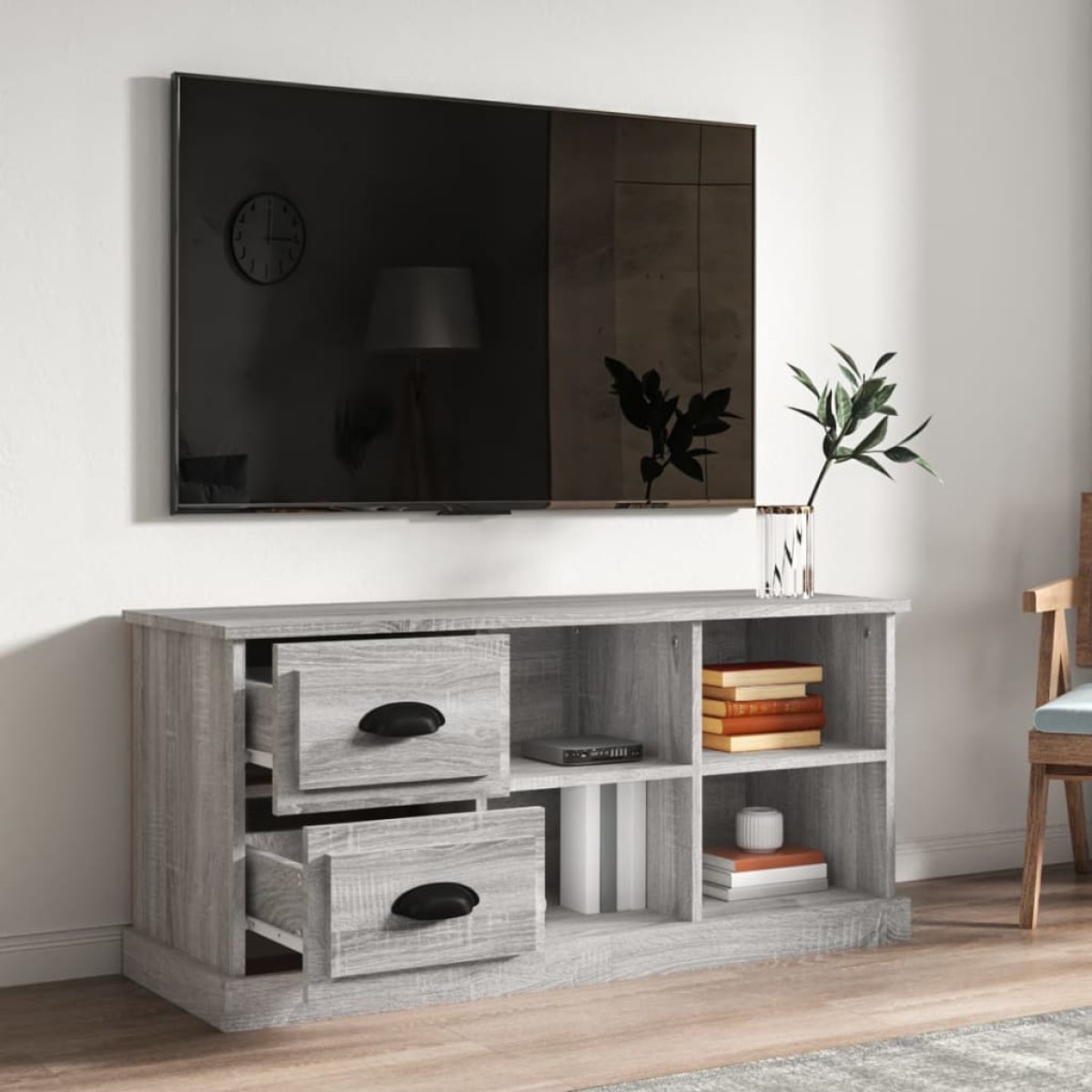 vidaXL Έπιπλο Τηλεόρασης Γκρι Sonoma 102x35,5x47,5 εκ. Επεξεργ. Ξύλο