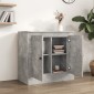 vidaXL Μπουφές Γκρι Σκυροδέματος 70x35,5x67,5 εκ. Επεξεργασμένο Ξύλο