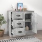 vidaXL Μπουφές Γκρι Σκυροδέματος 70x35,5x67,5 εκ. Επεξεργασμένο Ξύλο
