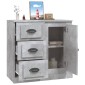 vidaXL Μπουφές Γκρι Σκυροδέματος 70x35,5x67,5 εκ. Επεξεργασμένο Ξύλο