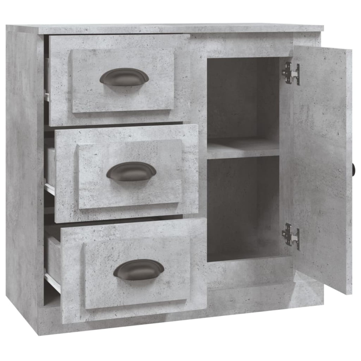 vidaXL Μπουφές Γκρι Σκυροδέματος 70x35,5x67,5 εκ. Επεξεργασμένο Ξύλο